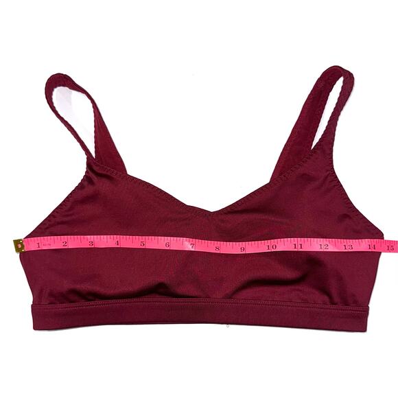Victorias Secret Sport VSX Strappy Back Kir Merlot Red Sports Bra Size M - Picture 8 of 9